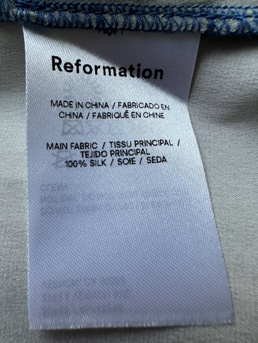 Reformation Frankie Silk Maxi Dress Blur Aura Abstract Print 6 - Picture 7 of 16